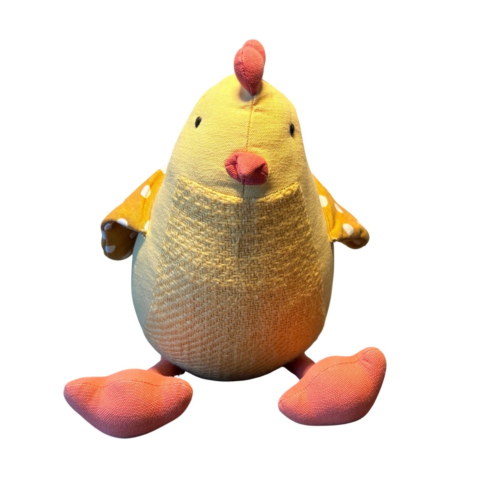 Pillowfort Chicken Decorative Pillow Kids OS Yellow Excellent Polka Dot Plush